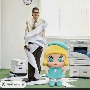 Plush Cartoon Character Kids Costume in Teal and Yellow